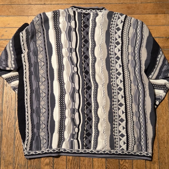 VTG 90s Tosani Oversizes 3D Knit Sweater XXL - Picture 2 of 8